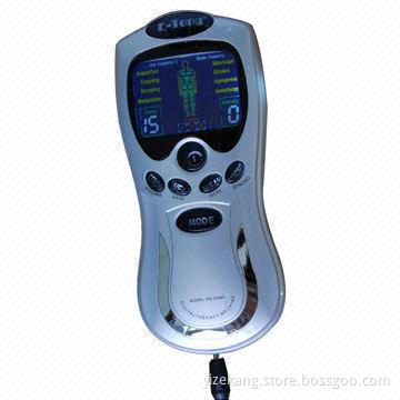 Tens massage machine with 4 electrode pads and 9 accessories